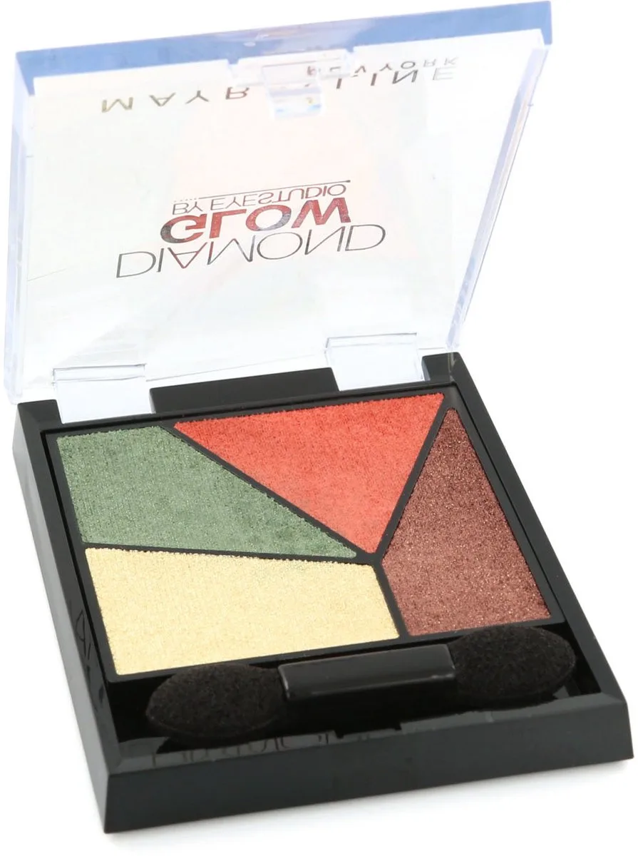 Eyestudio Quads Diamond Glow Oogschaduw - 10 Jungle Fever van Maybelline in Bruin, Goud, Groen, Rood – productfoto