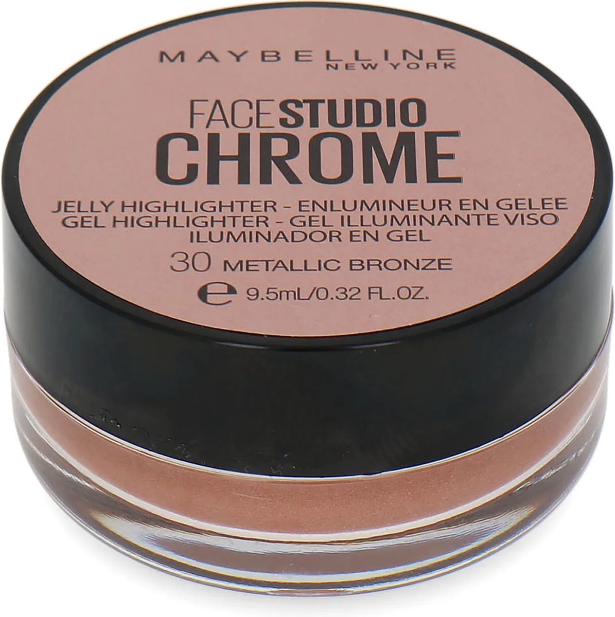 Facestudio Chrome Jelly Highlighter - 30 Metallic Bronze - 9,5 ml van Maybelline in Goud – productfoto
