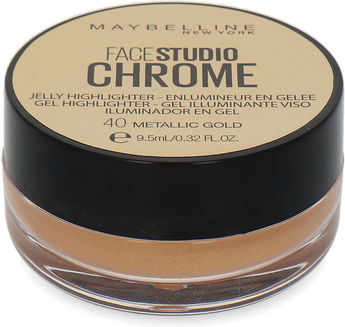Facestudio Chrome Jelly Highlighter - 40 Metallic Gold - Limited Edition Highlighter van Maybelline in 40 Metallic Gold – productfoto