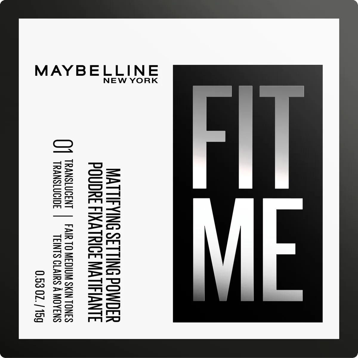 Fit Me 01 Loose Powder - Fixerend poeder met een verfijnend effect - Egaliseert en matteert tot 16 uur lang - 15g by Maybelline in Translucent – product photo