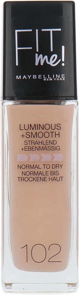 Fit Me Luminous + Smooth Foundation - 102 by Maybelline in Fair Ivory – product photo