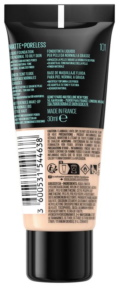 Fit Me Matt+Poreless Vloeibare foundation von Maybelline in Creme, 30 ml – Produktfoto 4 von 4