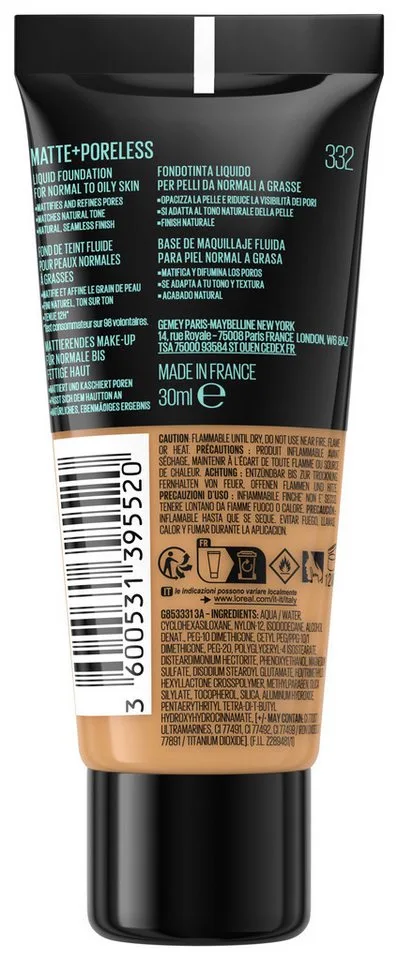 Foundation FIT ME! MATTE + PORELESS MAKE-UP, für einen natürlich mattierten Teint, leichte bis mittlere Deckkraft by Maybelline in Brown – product photo 3 of 3