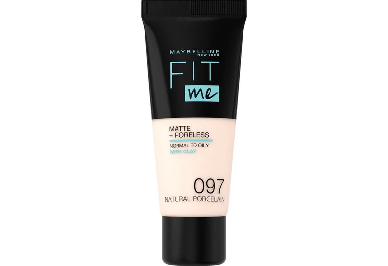 Foundation FIT ME! MATTE + PORELESS MAKE-UP, für einen natürlich mattierten Teint, leichte bis mittlere Deckkraft fra Maybelline i Brun – produktbillede 1 af 3