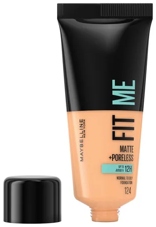 Foundation FIT ME! MATTE + PORELESS MAKE-UP, für einen natürlich mattierten Teint, leichte bis mittlere Deckkraft fra Maybelline i Beige – produktbillede 2 af 3