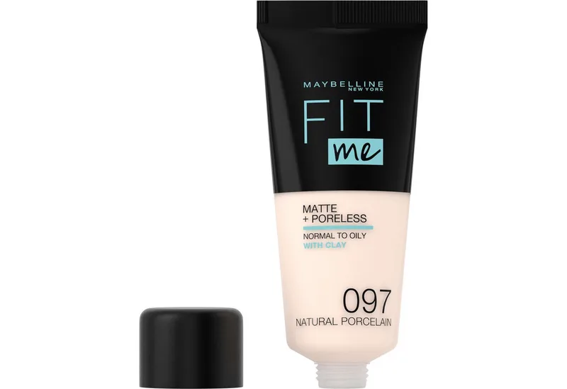 Foundation FIT ME! MATTE + PORELESS MAKE-UP, für einen natürlich mattierten Teint, leichte bis mittlere Deckkraft fra Maybelline i Brun – produktbillede 2 af 3