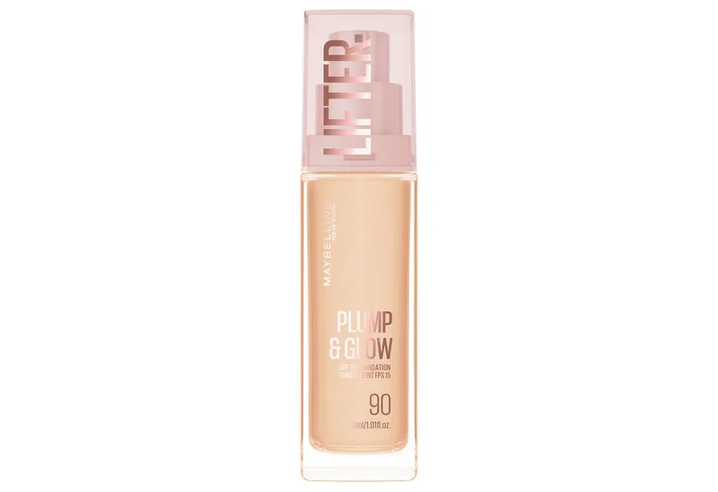 Foundation LIFTER PLUMP AND GLOW FOUNDATION, verleiht sofort einen strahlenden Glow fra Maybelline i Beige – produktbillede 2 af 4