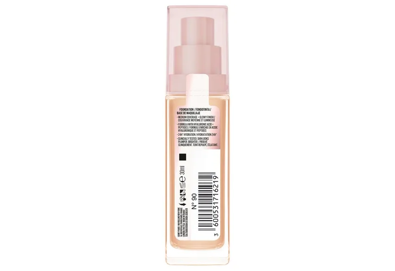 Foundation LIFTER PLUMP AND GLOW FOUNDATION, verleiht sofort einen strahlenden Glow fra Maybelline i Beige – produktbillede 4 af 4
