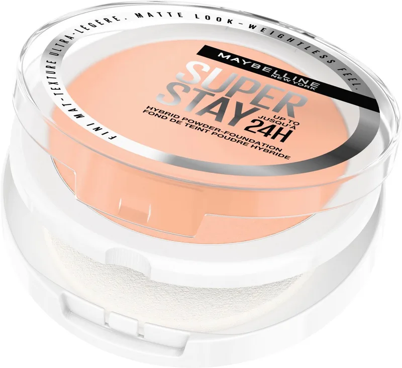 Foundation SUPER STAY HYBRID POWDER-FOUNDATION, mattes Finish mit Airbrush Effekt, dank leichter Pigmente fra Maybelline i Beige – produktbillede 3 af 5