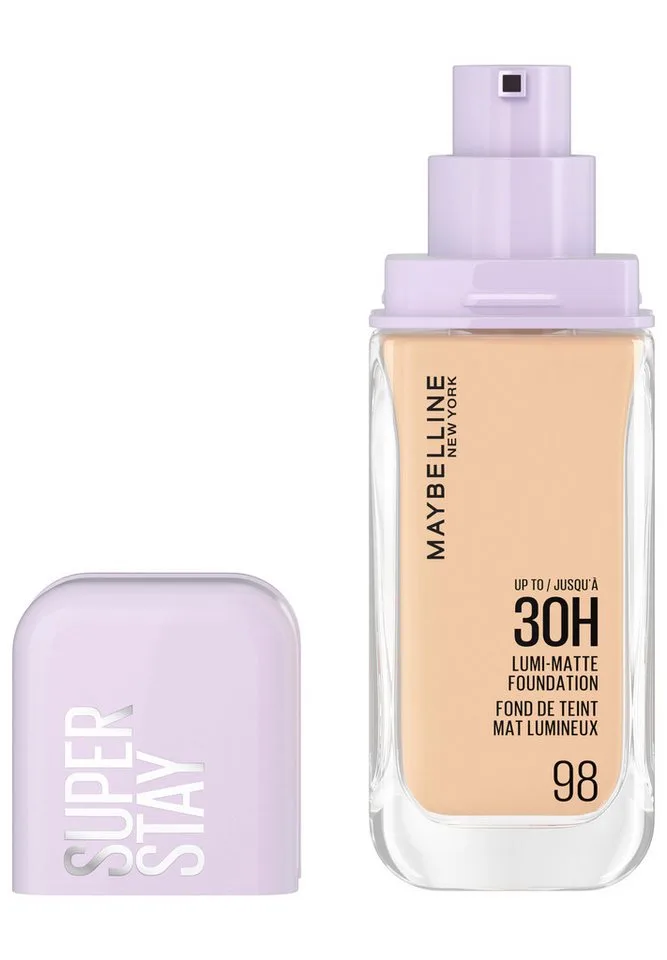 Foundation SUPER STAY LUMI MATTE FOUNDATION, mittlere bis hohe Deckkraft, ultra-frisches mattes Finish fra Maybelline i Beige – produktbillede 2 af 3