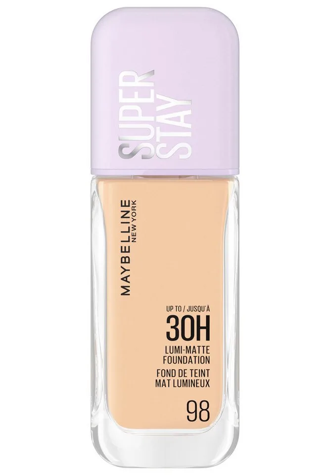 Foundation SUPER STAY LUMI MATTE FOUNDATION, mittlere bis hohe Deckkraft, ultra-frisches mattes Finish fra Maybelline i Beige – produktbillede 1 af 3