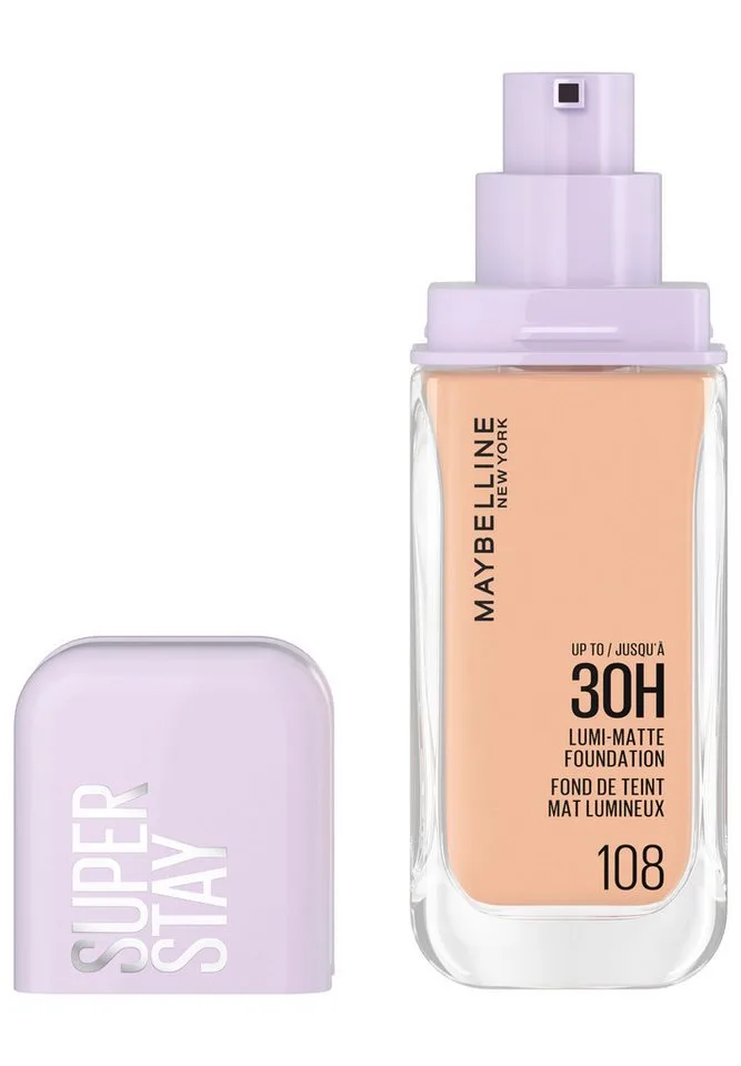Foundation SUPER STAY LUMI MATTE FOUNDATION, mittlere bis hohe Deckkraft, ultra-frisches mattes Finish fra Maybelline i Beige – produktbillede 2 af 3
