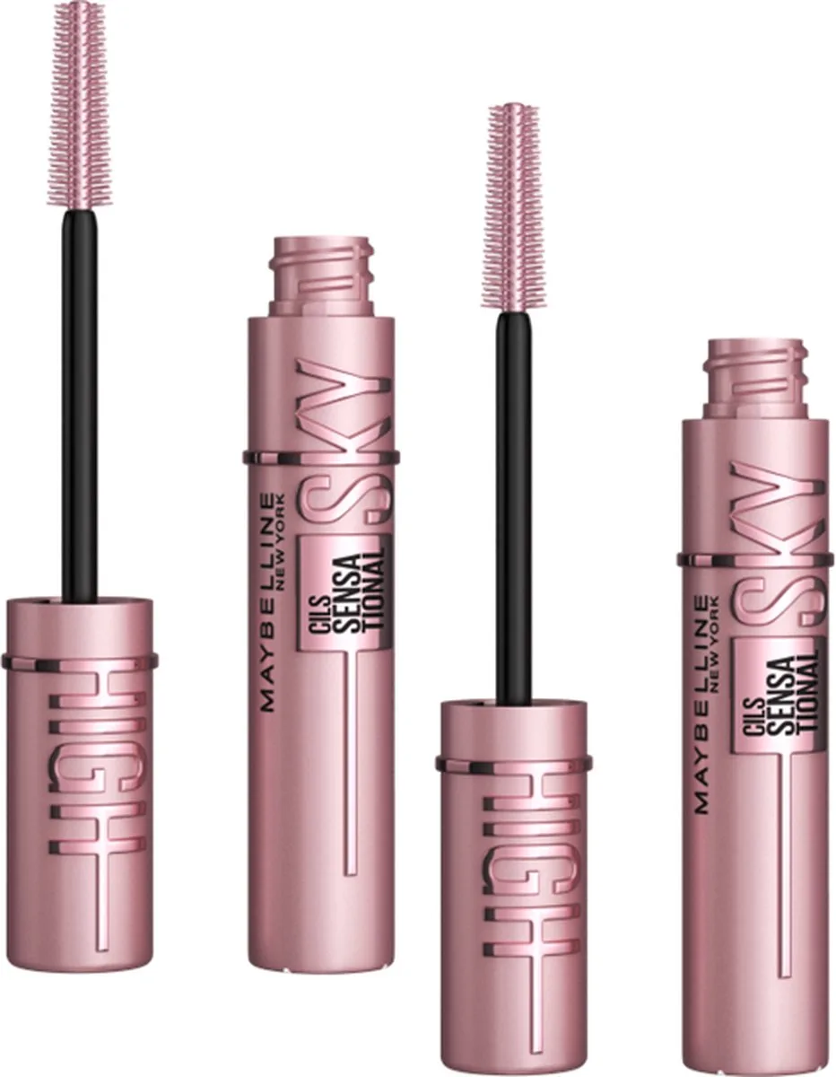 Lash Sensational Sky High - Zwart - Lengte Mascara - 2 x 7,2ml de Maybelline en Very Black – photo du produit