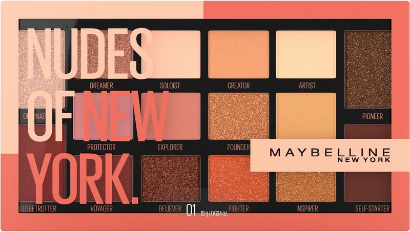 Lidschatten-Palette NUDES OF NEW YORK, mit perfekter Nuance-Abstimmung de Maybelline en Multicolore – photo du produit 1 sur 5