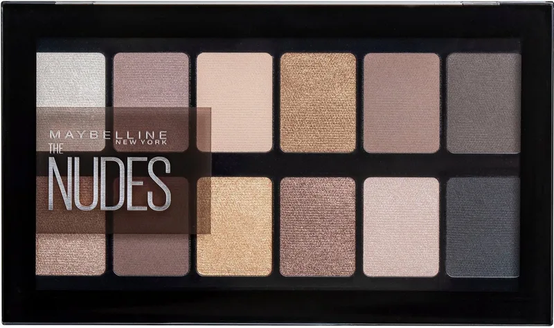 Lidschatten-Palette THE NUDES, mit warmen Erdtönen fra Maybelline i Flerfarvet – produktbillede 1 af 4