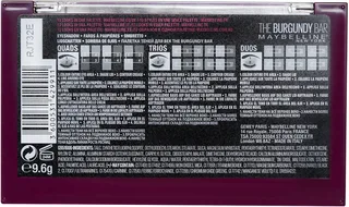 Lidschatten THE BURGUNDY BAR, mit schimmernden Burgunder-Tönen fra Maybelline i Flerfarvet – produktbillede 3 af 3