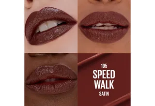 Lippenstift SERUM LIPSTICK SATIN, 8 Stunden lang feuchtigkeitsspendend und aufpolsternd fra Maybelline i Brun – produktbillede 3 af 3