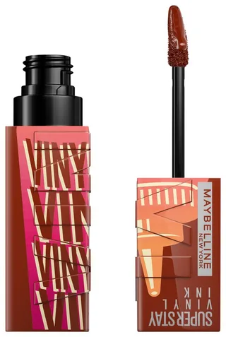 Lippenstift SUPER STAY VINYL INK, mit mattem Finish, flüssige Textur, bis zu 16h Halt fra Maybelline i Rød – produktbillede 1 af 5