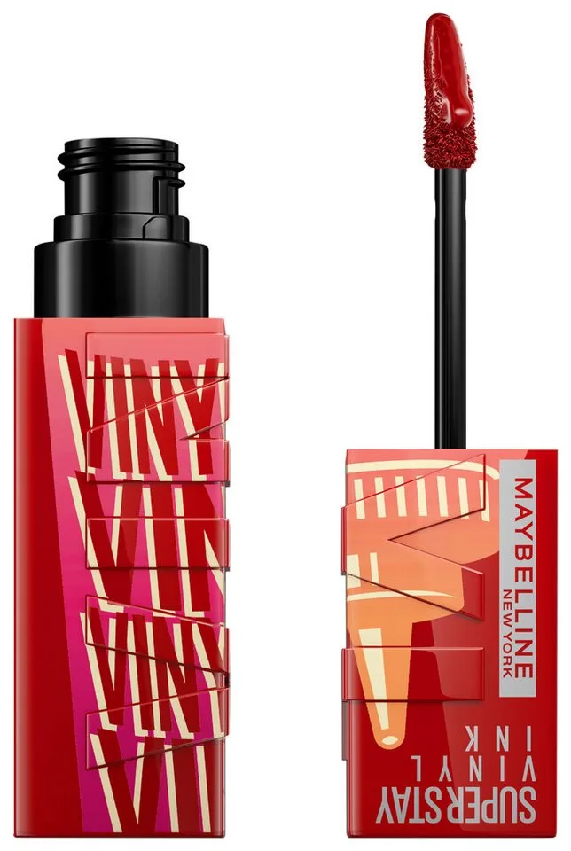 Lippenstift SUPER STAY VINYL INK, mit mattem Finish, flüssige Textur, bis zu 16h Halt von Maybelline in Rot – Produktfoto 1 von 5