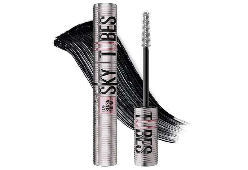 Mascara LASH SENSATIONAL SKY TUBES TUBING MASCARA, Wimper für Wimper ultimative Länge von Maybelline in Schwarz – Produktfoto 2 von 5