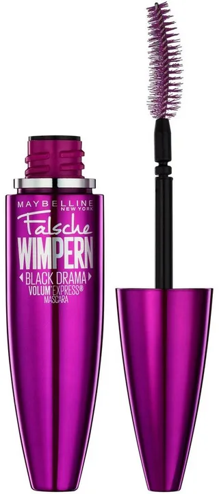 Mascara Volum' Express Falsche Wimpern, mit patentierter Löffelbürste von Maybelline in Schwarz – Produktfoto 1 von 3