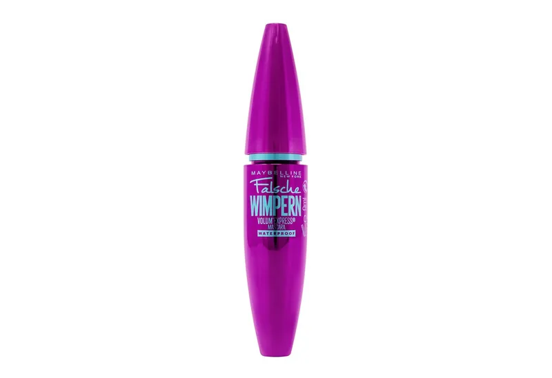 Mascara Volum‘ Express Falsche Wimpern Waterproof, mit patentierter Löffelbürste fra Maybelline i Sort – produktbillede 2 af 3
