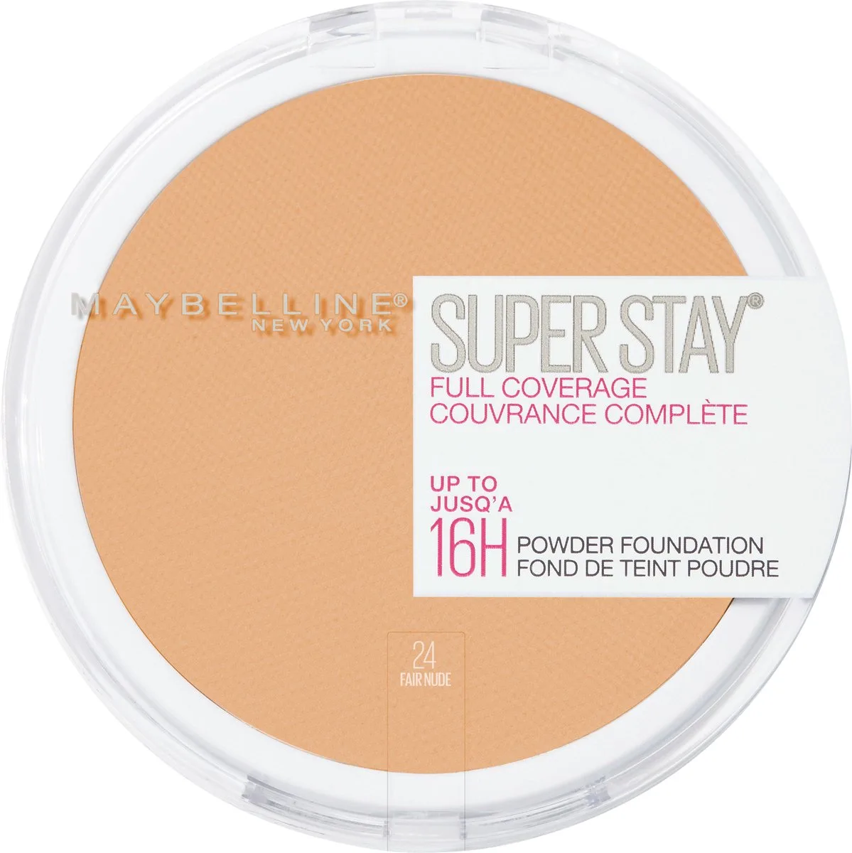 SuperStay 16H Full Coverage Compact Poeder - 21 Fair Nude fra Maybelline i Naakt – produktbillede