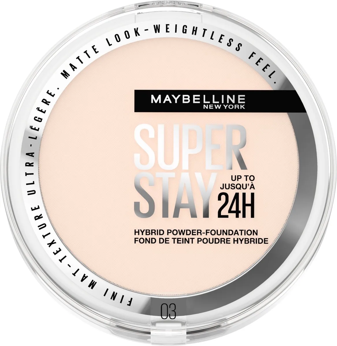 SuperStay 24H Hybrid Powder Foundation - 03 - Langhoudende Poeder Foundation van Maybelline in 03 – productfoto