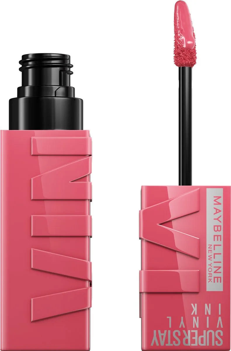 SuperStay Vinyl Ink Longwear Liquid Lipstick - 145 Rogue - vloeibare lippenstift - voor een schitterende glans en intense kleur - blijft tot wel 16 uur zitten - geeft niet af - roze von Maybelline in 145 Rogue – Produktfoto