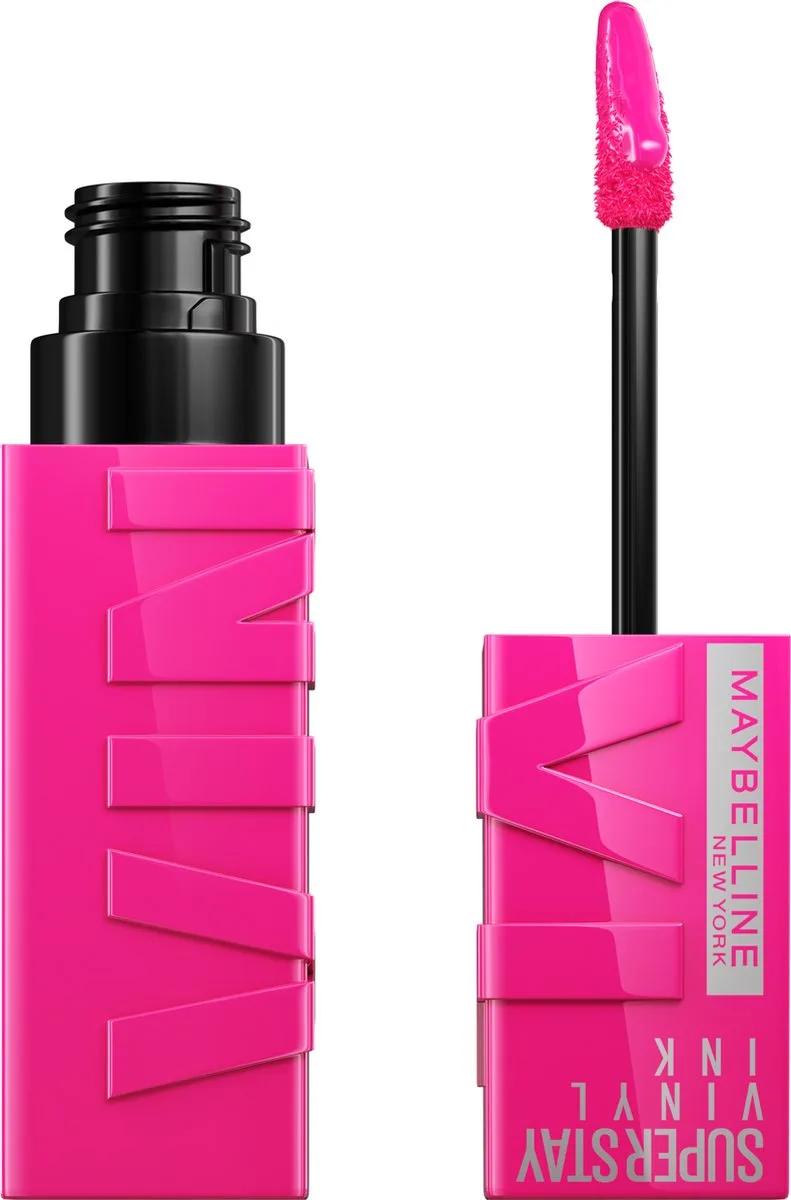 SuperStay Vinyl Ink Longwear Liquid Lipstick - 150 Striking - vloeibare lippenstift - voor een schitterende glans en intense kleur - blijft tot wel 16 uur zitten - geeft niet af - roze von Maybelline in 150 Striking – Produktfoto