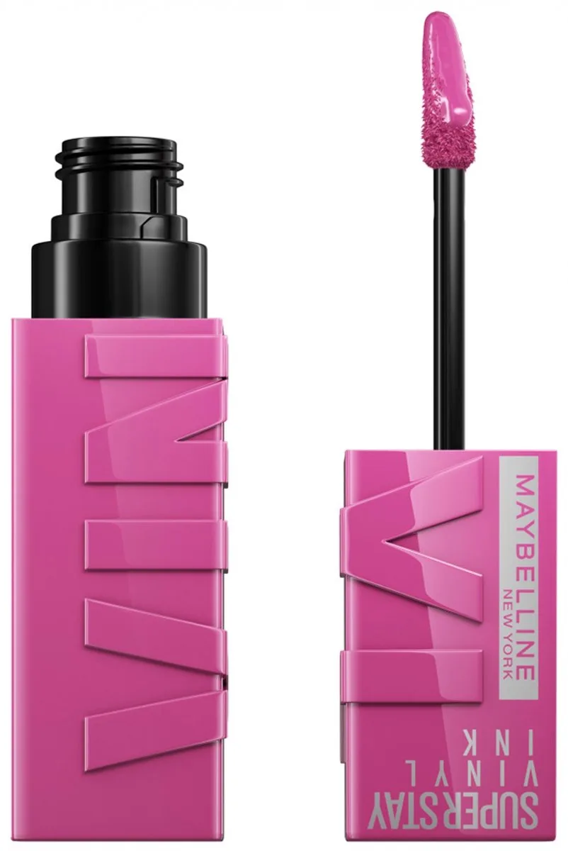 SuperStay Vinyl Ink Longwear Liquid Lipstick - 165 Edgy - vloeibare lippenstift - voor een schitterende glans en intense kleur - blijft tot wel 16 uur zitten - geeft niet af - roze von Maybelline in 165 Edgy – Produktfoto