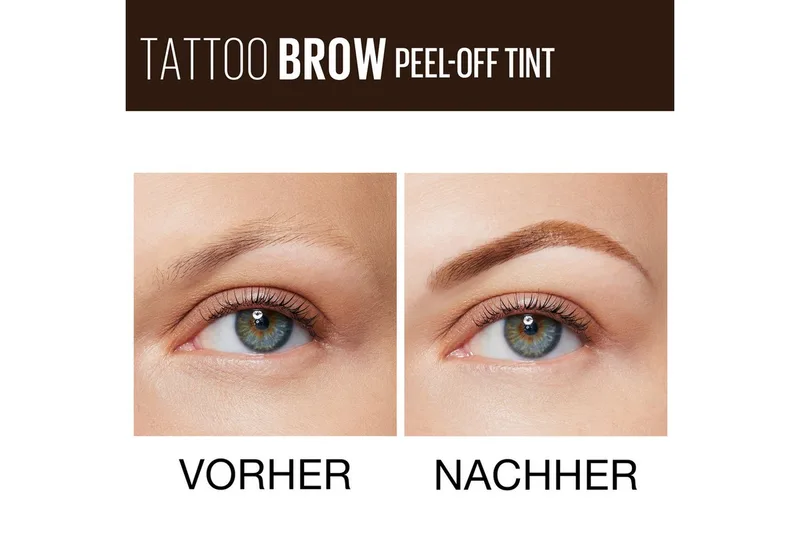 Tattoo Brow Easy Peel Off Tint Wenkbrauwkleur van Maybelline in Donkerrood, 5 g – productfoto 5 van 5