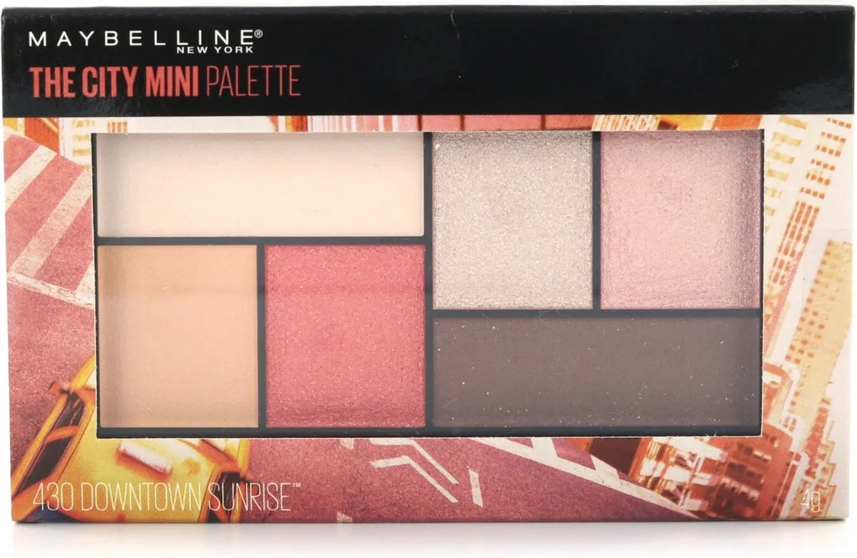 The City Mini Oogschaduw Palette - 430 Downtown Sunrise van Maybelline in Beige, Bruin, Roze – productfoto
