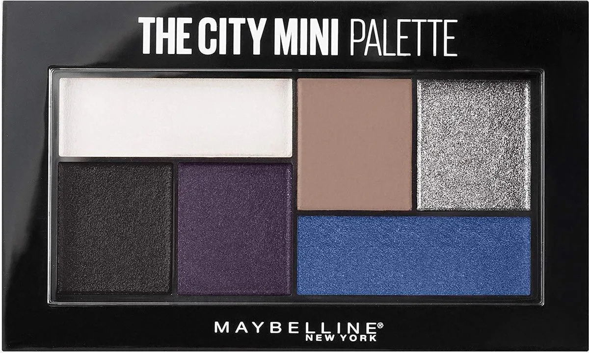 The City Mini Oogschaduw Palette - 440 Concrete Runway de Maybelline en Blanc, Argent, Violet, Bleu, Noir, Beige – photo du produit