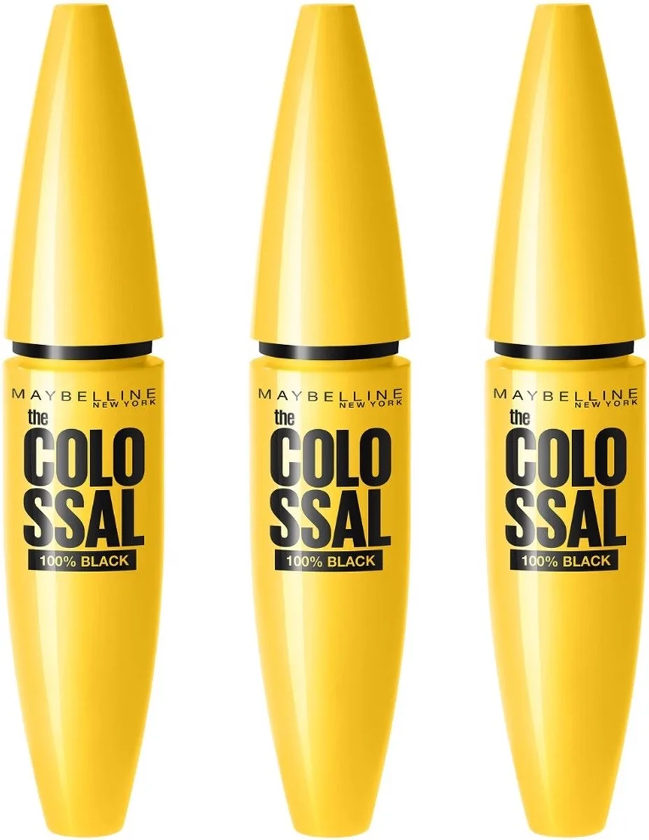 Volume Express Colossal Mascara 100% Black - 3 Stuks de Maybelline – photo du produit