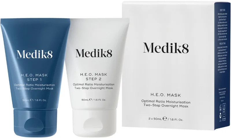H.E.O Mask van Medik8 in Blauw en wit – productfoto