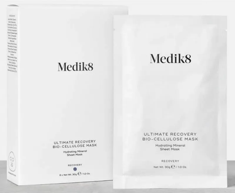 Ultimate Recovery Bio-Cellulose Mask fra Medik8 i Hvid, Gennemsigtig – produktbillede