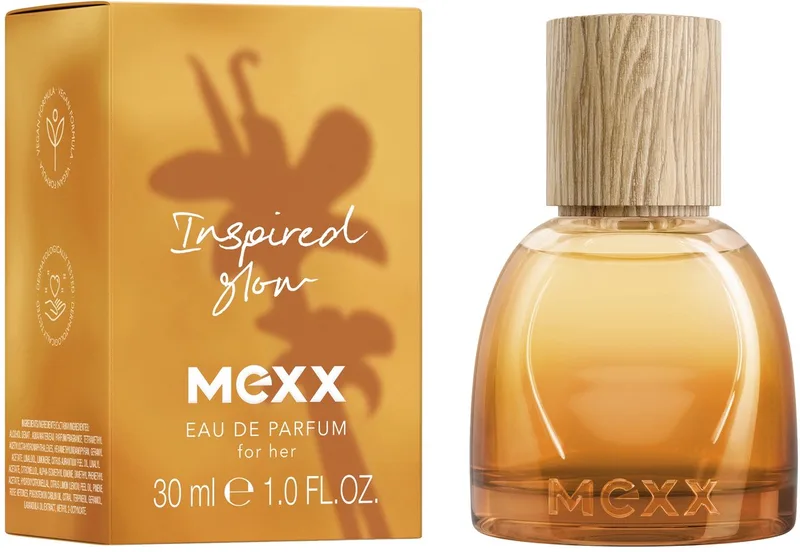 Inspired Glow Eau de Parfum voor dames, Opbeurend, Langhoudende geur, Vegan formule de Mexx en 30 ml – photo du produit