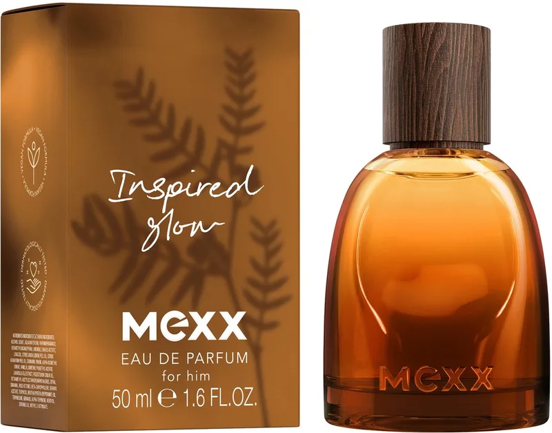 Inspired Glow Eau de Parfum voor heren, Opbeurend, Langhoudende geur, Vegan formule von Mexx in 50 ml – Produktfoto