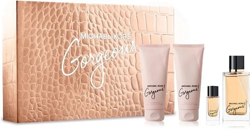 Gorgeous! EDP 100 ml + Body Lotion 100 ml + Shower Gel 100 ml + Miniatuur - Geschenkset dames von Michael Kors – Produktfoto