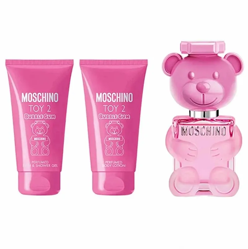 Toy 2 Bubble Gum Gift Set Edt 50 Ml, Body Lotion 50 Ml And Shower Gel 50 Ml fra Moschino – produktbillede