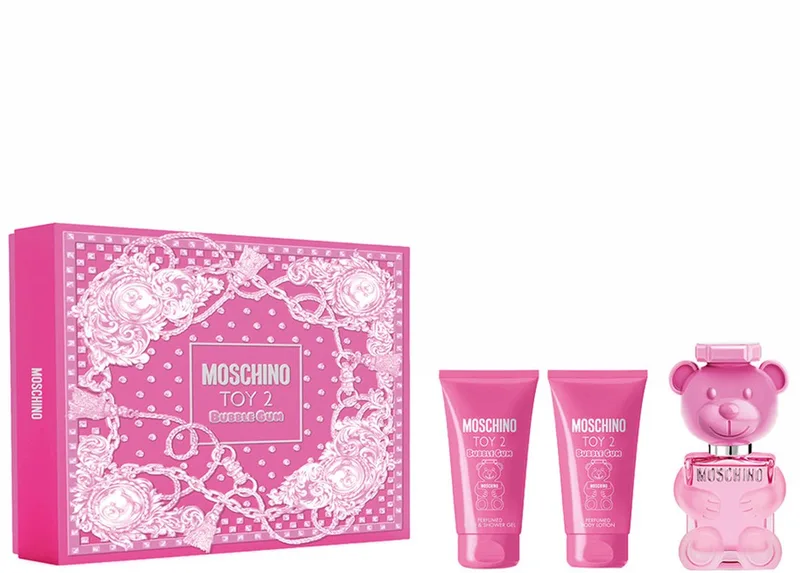 Toy 2 Bubble Gum Gift Set Edt 50 Ml, Body Lotion 50 Ml And Shower Gel 50 Ml von Moschino – Produktfoto
