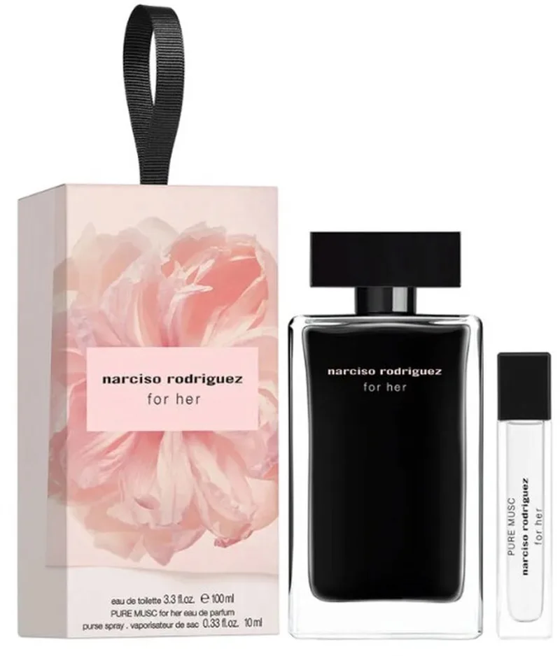 for her for EDT 100ml + for her PURE MUSC 10ml von Narciso Rodriguez – Produktfoto
