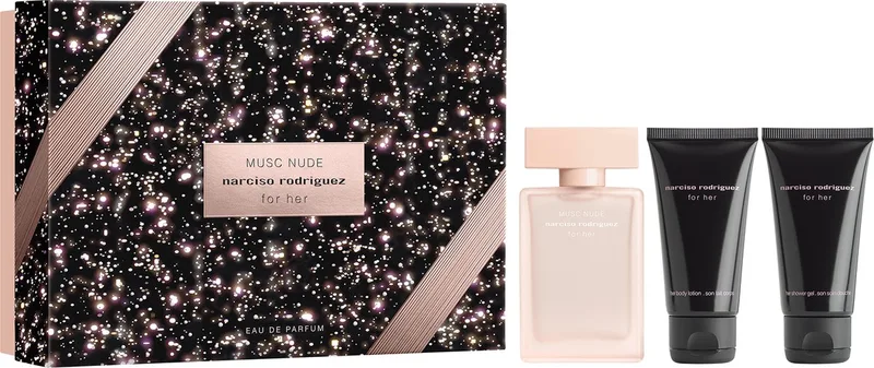 For Her Musc Nude Eau de Parfum Fragrance Set - 3 st - Dames set eau de parfum fra Narciso Rodriguez – produktbillede