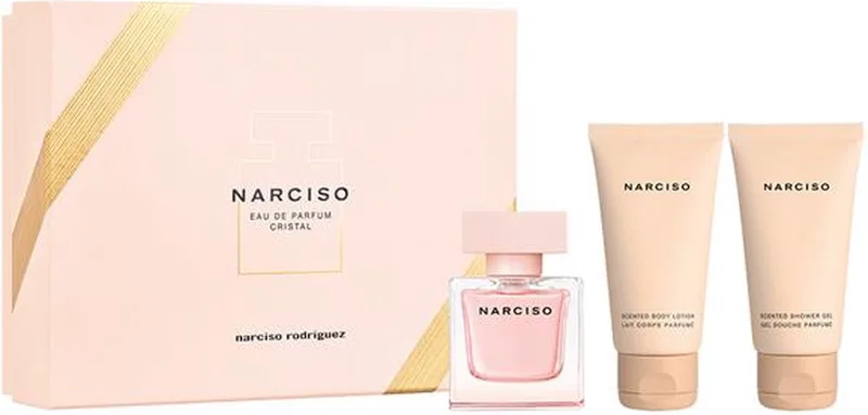 Narciso Cristal Giftset - 50 ml eau de parfum spray + 50 ml showergel + 50 ml bodylotion - cadeauset voor dames von Narciso Rodriguez – Produktfoto