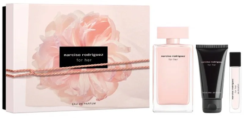 Parfumset voor Dames Narciso Rodriguez FOR HER EDP 3 Onderdelen von Narciso Rodriguez – Produktfoto