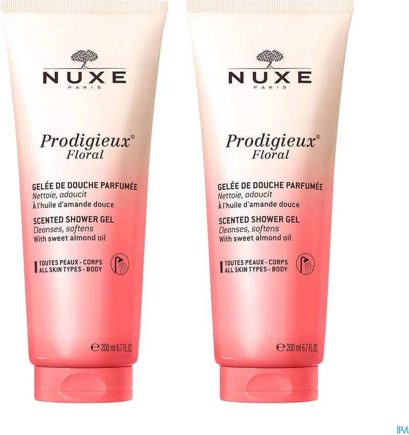 Prodigieux Floral Scented Showergel - 2 x 200ml - With Sweet almond oil by Nuxe – product photo