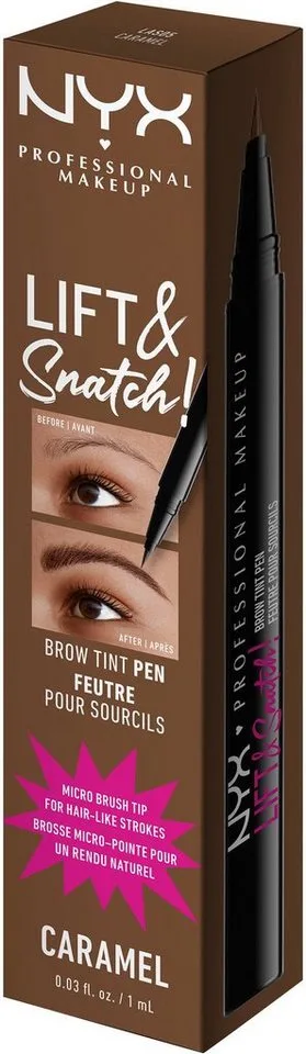 Augenbrauen-Stift LIFT & SNATCH BROW TINT PEN, mit ultra dünner Spitze von NYX Professional Makeup in Braun – Produktfoto 3 von 5