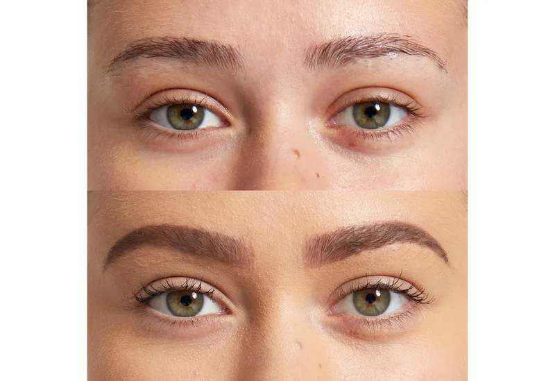 Augenbrauen-Stift PRECISION BROW PENCIL, doppelseitig, ultradünn, mit flacher Spitze fra NYX Professional Makeup i Brun – produktbillede 4 af 5