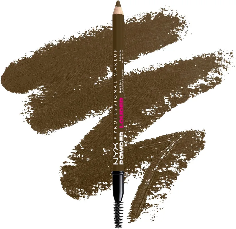 Augenbrauenpflege POWDER LOUDER BROW PENCIL, verleiht sowohl verdichtete als auch voller aussehende Augenbrauen fra NYX Professional Makeup i Hvid – produktbillede 2 af 5